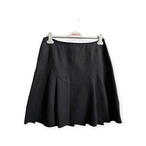 Miu Miu FW06 Felt Wool Architectural Skirt Black IT44